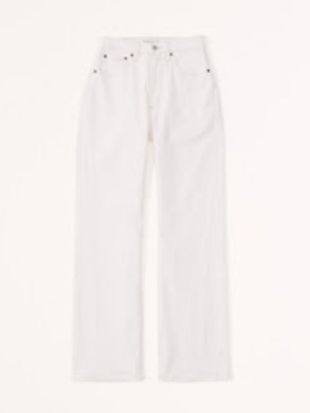 Abercrombie Curve Love High Rise Twisted Seam 90s Relaxed Jean - Cream - 25Short